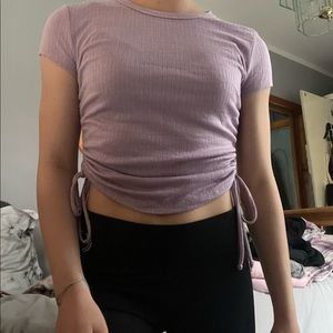 kingston grey side cinch top